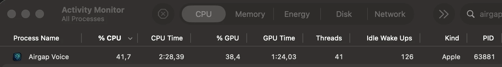 Local GPU Processing